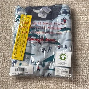 Hanna Andersson Blue and Green Kids Pajama Set